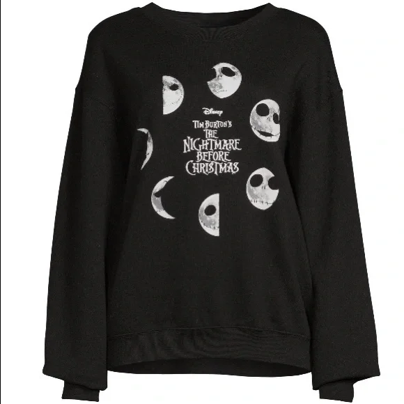 Disney Nightmare Before Christmas black Sweatshirt Disney Phase Jack XL - Picture 2 of 5